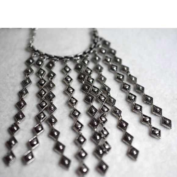 Premier Designs ARIZONA Southwestern Reversible 30" Blue/Brown Bib Necklace - Picture 4 of 4